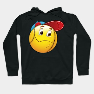 Baseball Smiley Face Emoticon Hoodie